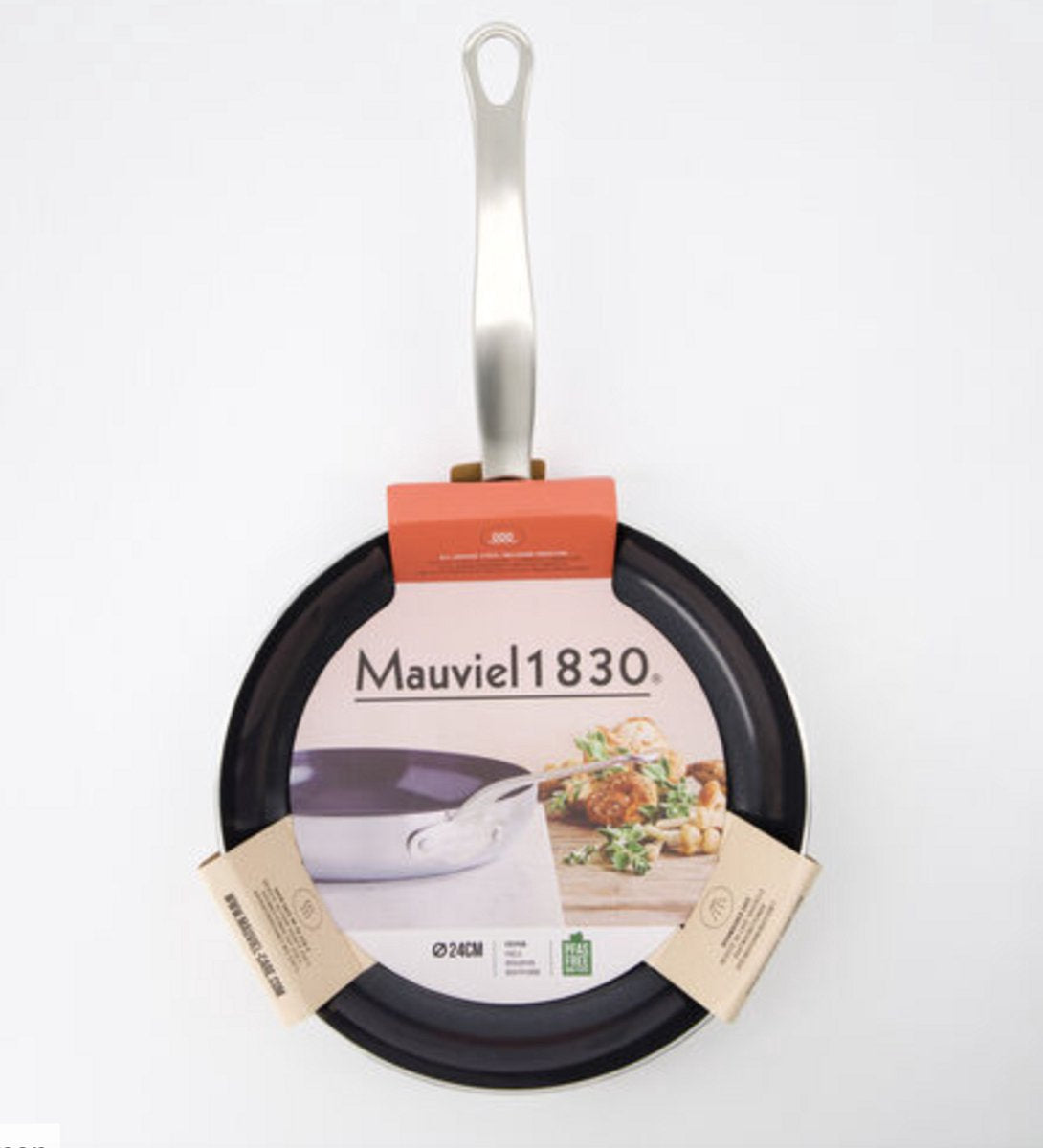 Mauviel 1830 Casserole en acier inoxydable 28 cm - acier inoxydable - Convient à toutes les sources de chaleur (y compris l'induction)
