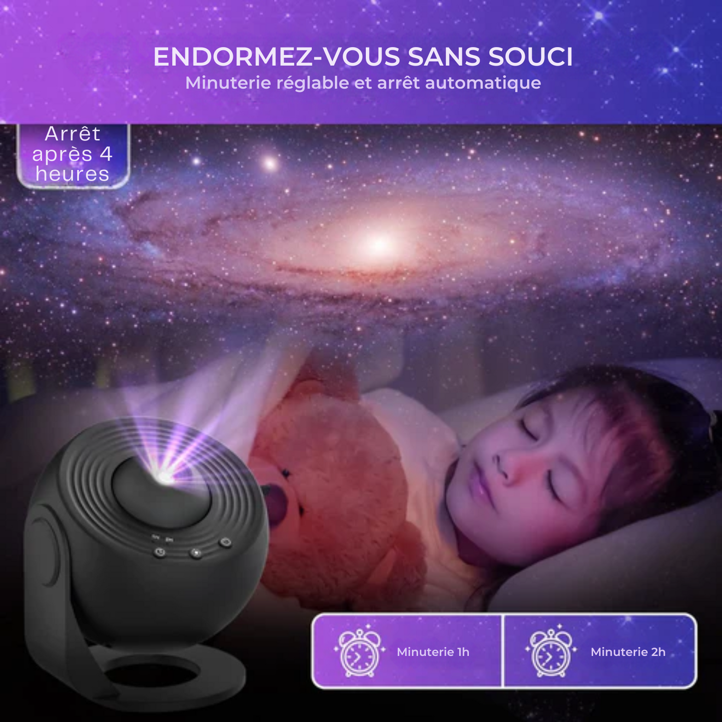 Lampe de projecteur 12 en 1 - MostEssential Premium - Projecteur d'Étoiles, Galaxie, Ciel Étoilé, Espace et Univers - 12 W - Noir