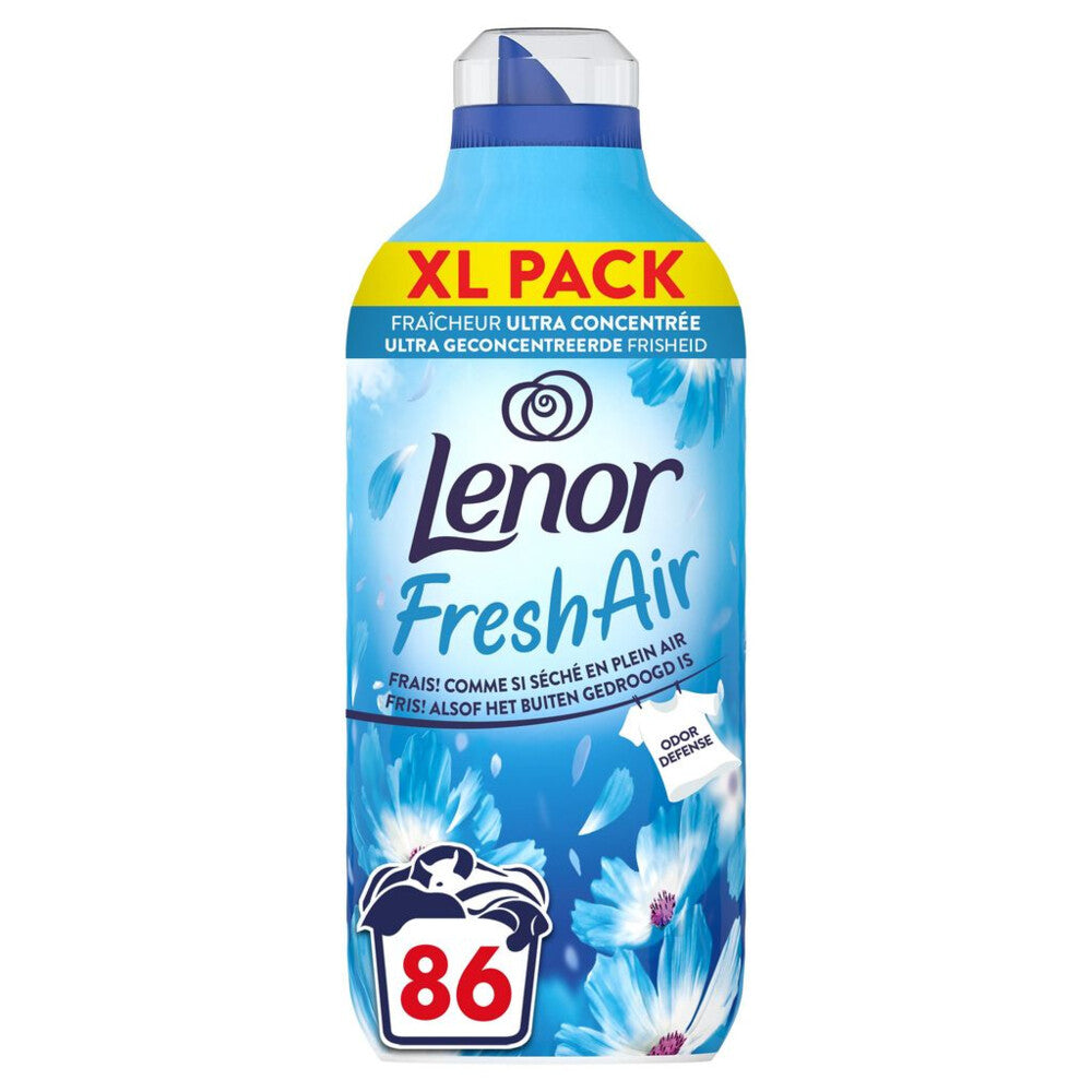 Lenor Assouplissant Fresh Air Morning Fresh - 86 Lavages - 1204 ml - Fraîcheur extérieure longue durée