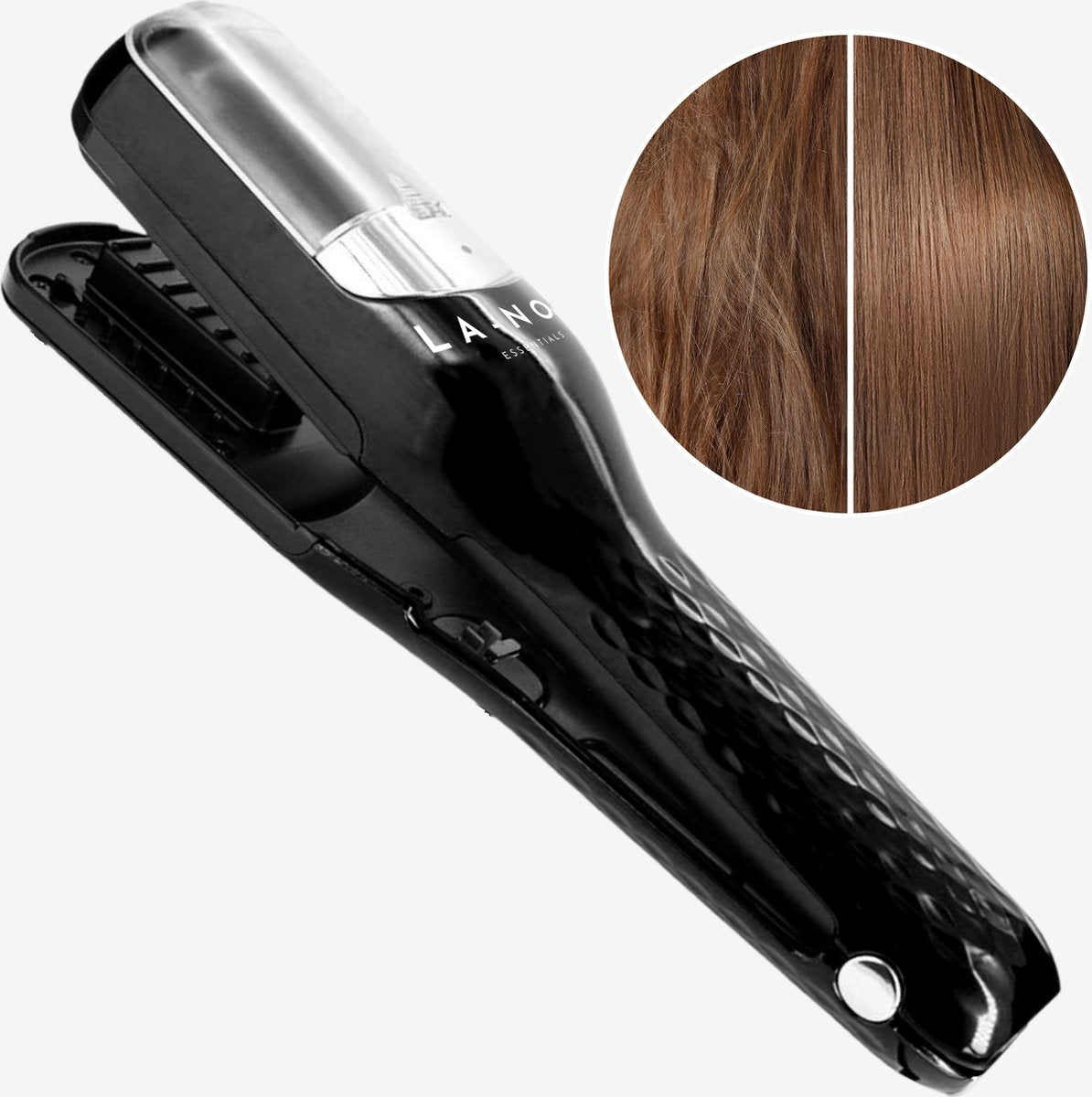 La Nou® Split Remover 4 - Split Ender Black - Sans fil - Pour les pointes fourchues - Comprend des pinces à cheveux, une brosse et une boîte de rangement