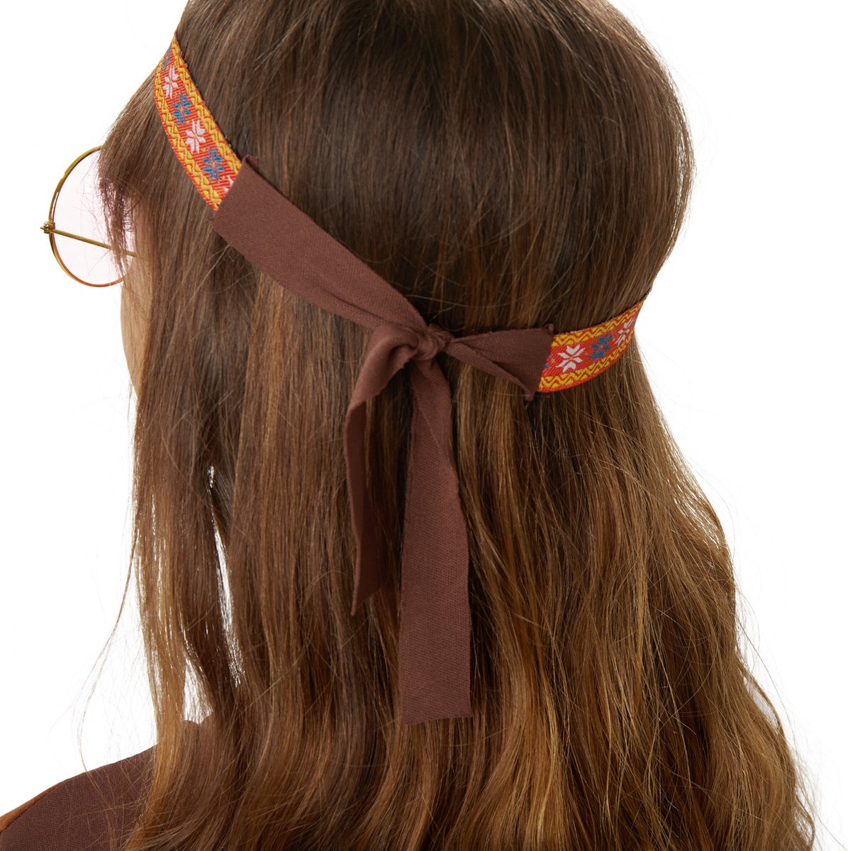 Dressforfun - Groovy Hippie Squaw - Costume de fille avec robe courte, gilet en suédine, franges et bandeau pour le carnaval et la fête - Taille 140 (9-10 ans)