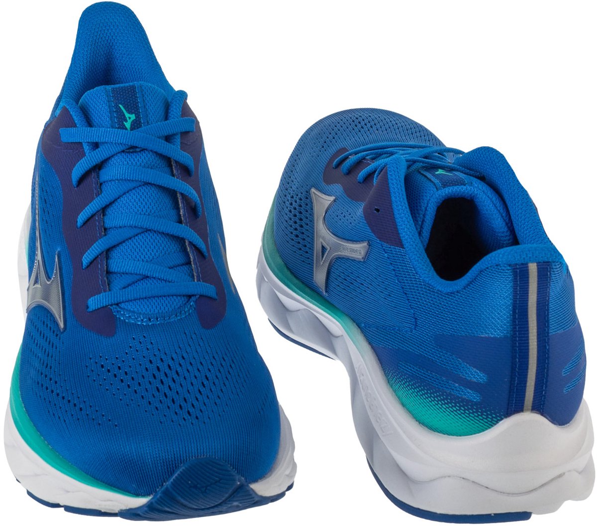 Mizuno Wave Serene 2 Running Shoes Men - Estate Blue/Silver/LightYellow - Size 44.5