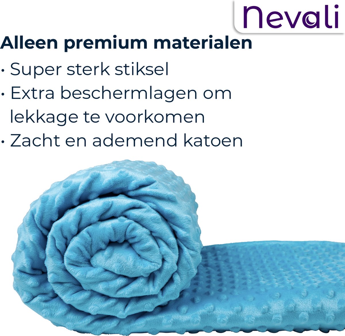 Nevali Couverture lestée pour enfant Housse - Housse de couette pour enfant 100 x 150 cm - 4 saisons - Bleu