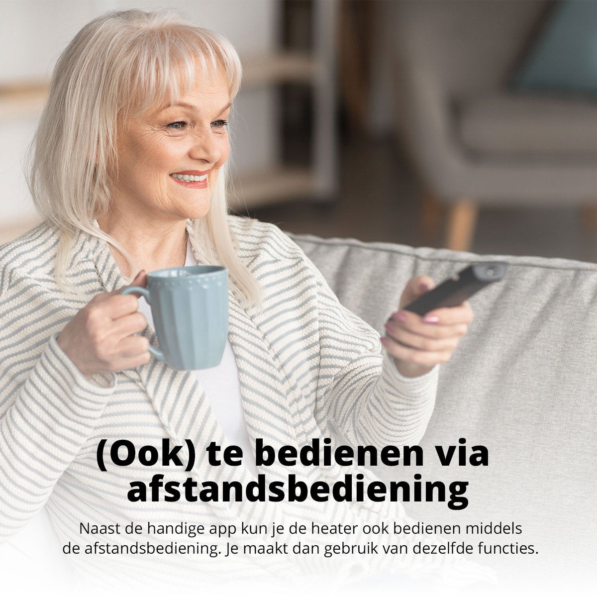 FlinQ Smart Heating Panel - Infrarouge - 450W - 12 m² - 72.5 x 2.8 x 47.5 cm - Noir