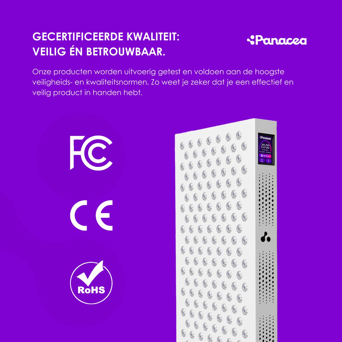 Panacea - ATP Pro 1500 Panneau de luminothérapie rouge - 92 x 30 x 7 cm - métal et aluminium - 8 longueurs d'onde et écran tactile - puissance professionnelle de 1500 watts - récupération sur l'ensemble du corps