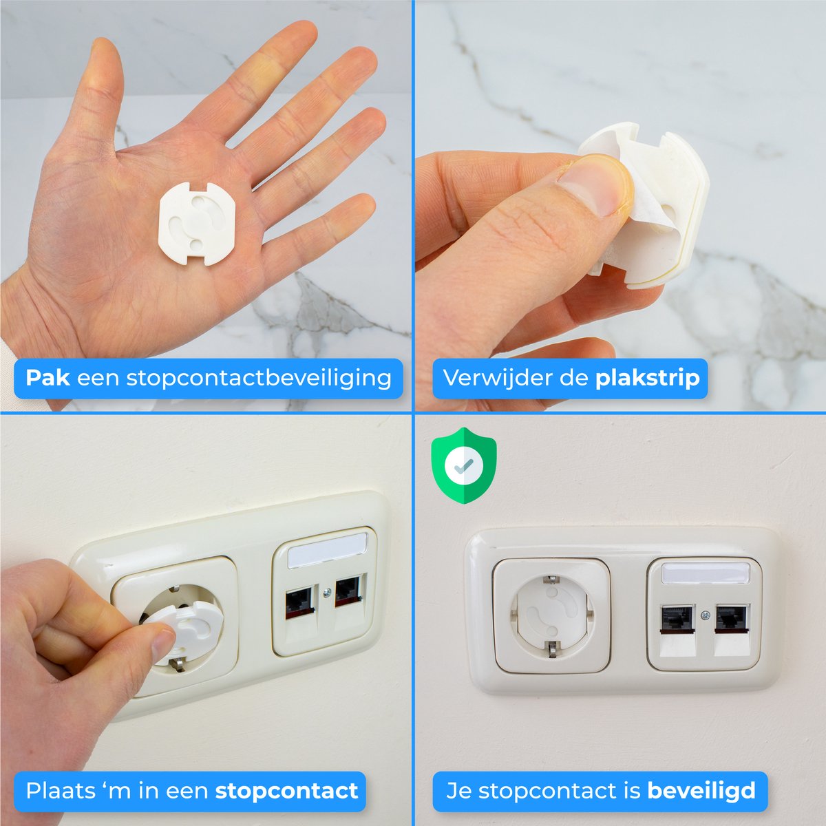 Nuvance - Protecteurs de prise - 24 pièces - blanc