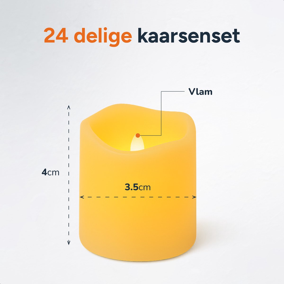 Bougies LED réalistes avec flamme - 24 bougies - piles incluses - Dîner - Fausses - bougies - Rechargeable - Minuteur - Bougie émoussée - Luft
