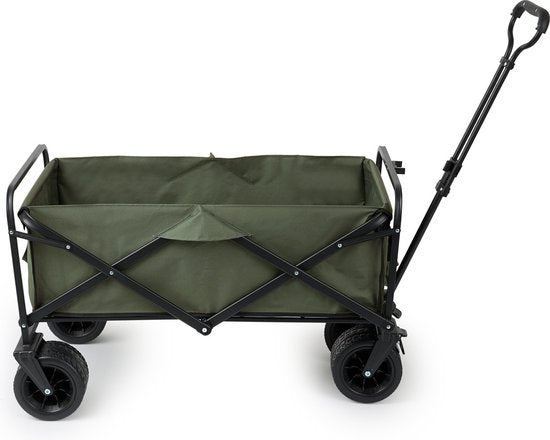909 Chariot d'extérieur - Pliable - Capacité de charge maximale 80 KG - 100x57x99cm - Vert