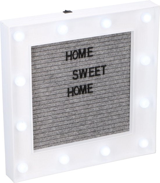 Grundig tableau mémo - 150 lettres - Feutre - LED - 30x30cm