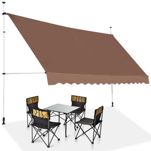 Coast Klemmmarkies - 400 cm - Réglable en hauteur - Sans perçage - Marron