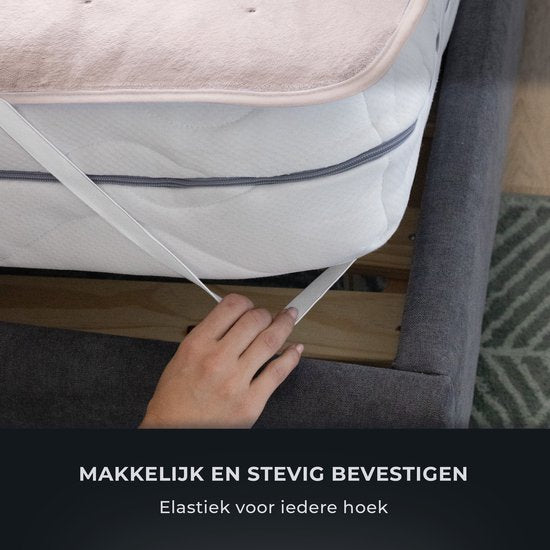 STAUS&BACH CozySnug - Sous-couverture électrique pour 1 personne (100W) - Couverture chauffante avec 6 niveaux de chaleur et minuterie (2, 4 et 6 heures) - Couverture lavable - 150x80 cm - Rose poussiéreux