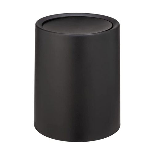Poubelle WENKO Atri noire - 6 L - Avec couvercle rabattable