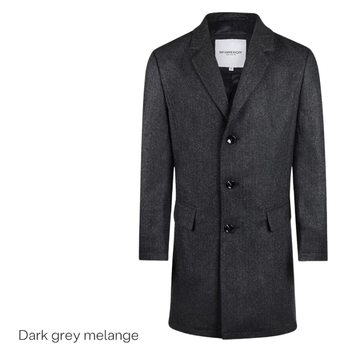 L Manteau à chevrons en laine mélangée gris foncé MM242.1004.04.1203 McGregor