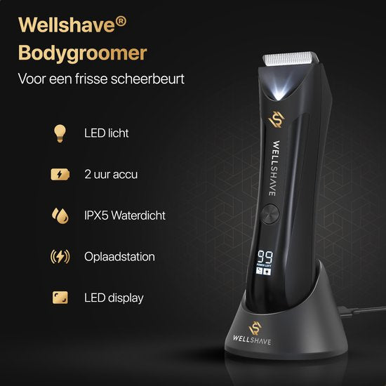 Wellshave Bodygroomer Men PRO - Tondeuse pour hommes - Rasoir pour le pubis et le corps