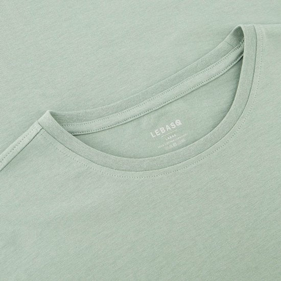 LEBASQ - The Baker - T-shirt - Manches courtes - Sauge - Vert - L - coton organique - imprimé 3D