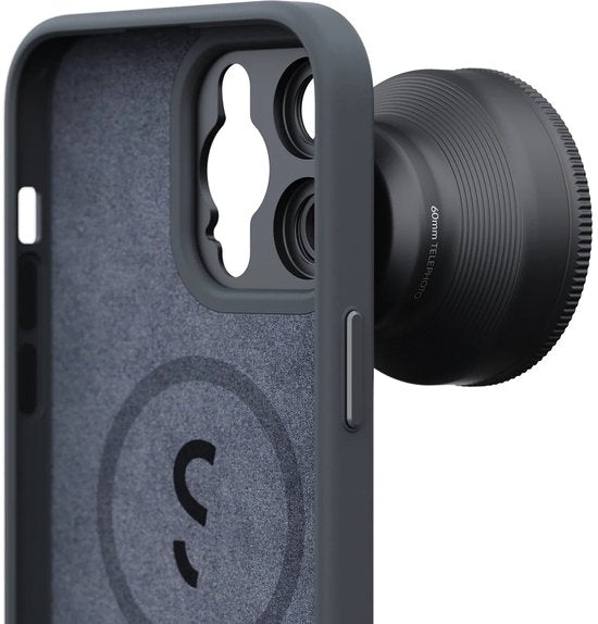 Téléobjectif Shiftcam LensUltra 60 mm – Zoom optique 2-5x – Excellent contrôle de la profondeur de champ – Fabriqué en verre de fluorite et en aluminium – Noir