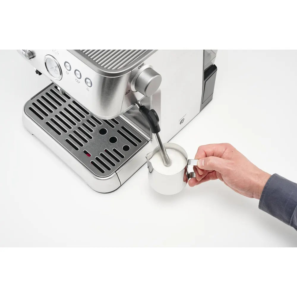 Machine à espresso avec moulin à café antistatique - Solis Grind & Infuse Perfetta 1019 - Argent