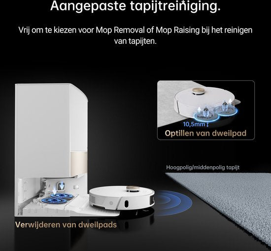 Dreame L20 Ultra Complete - Robot aspirateur avec fonction serpillière - Technologie de détection de la saleté - Nettoyage puissant des tapis - Convient aux poils d'animaux domestiques