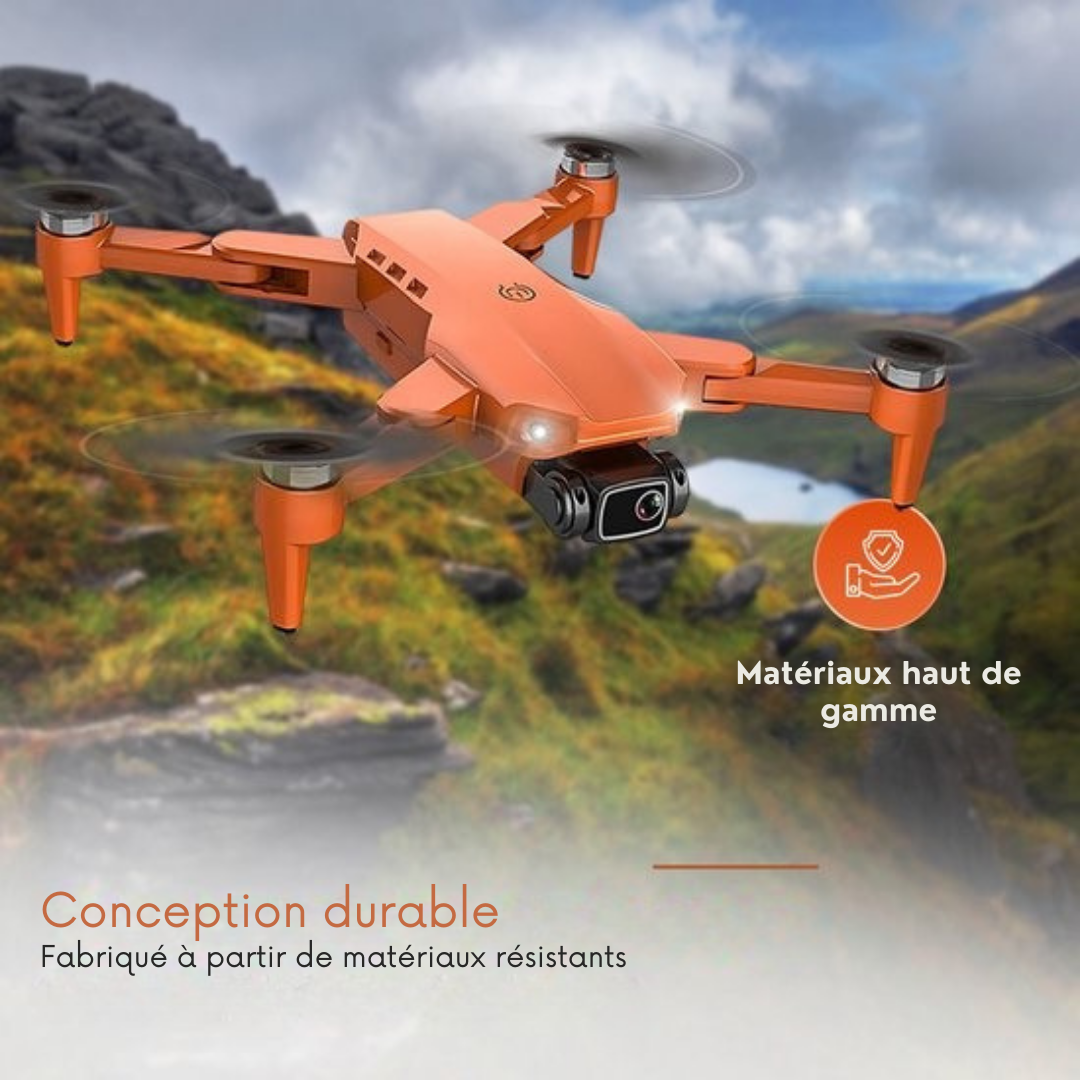 PuroTech Ultra Smart Drone - Caméra UHD 4K - Drone avec caméra pour extérieur/intérieur - Double caméra Full HD 4K - Zoom 50x - 3 batteries - 84 minutes de vol - Photo - Vidéo - Quadcopter