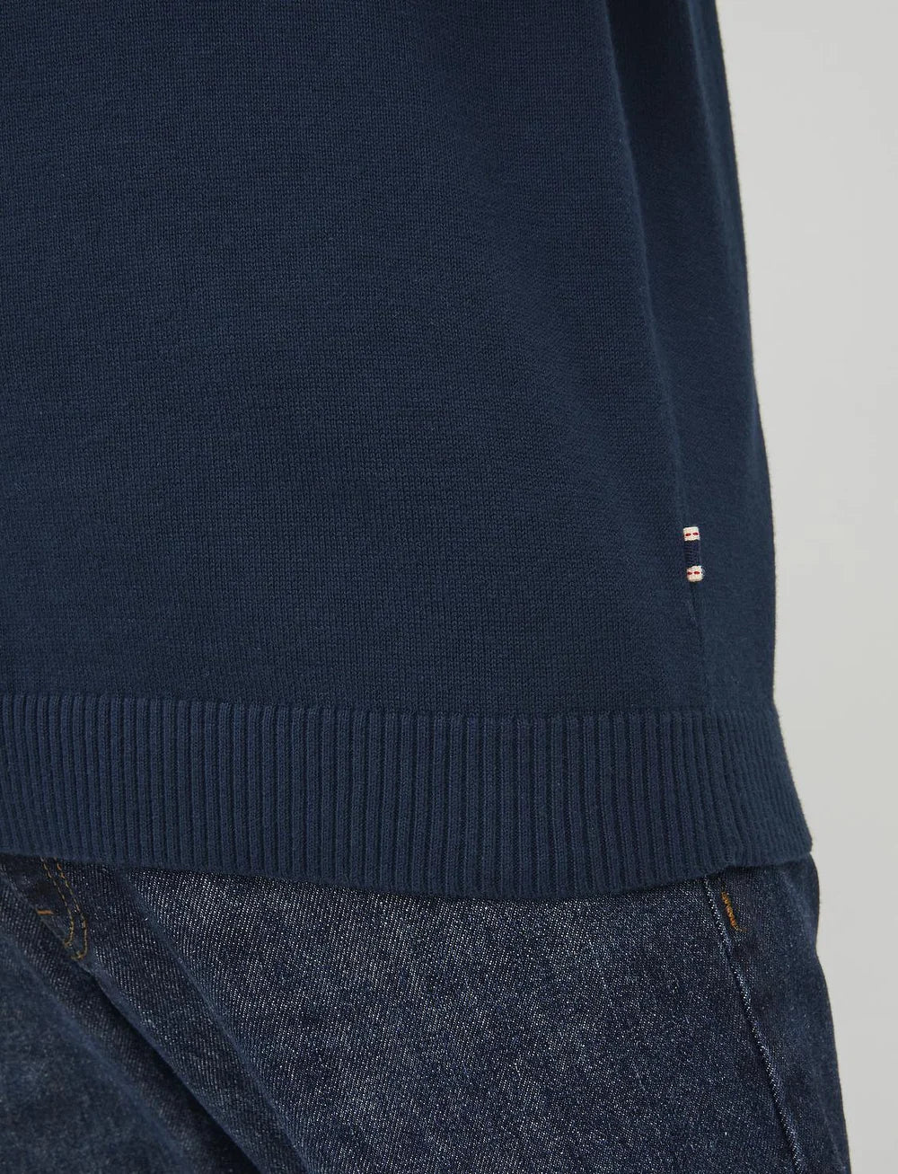 Pull en maille pour homme de JACK&JONES - Col rond et texture côtelée - Taille L - Bleu