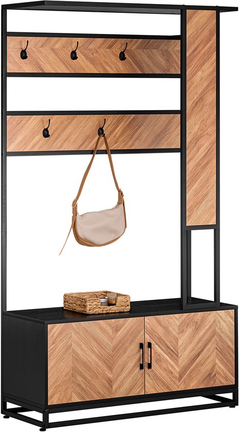 SoBuy FSR194-N Armoire d'entrée - Banc de rangement en bois composite