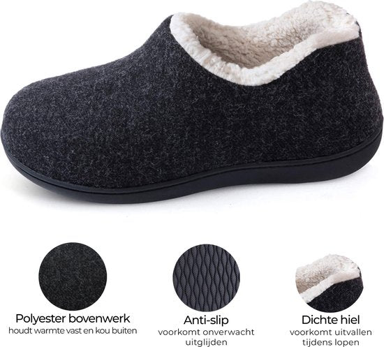 Chaussons Dames - Chaussons - Taille 40/41 - Noir - Antidérapant - Comfeet