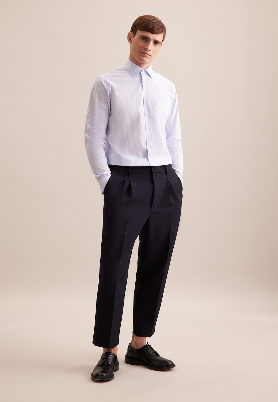 seidensticker Chemise Regular fit - taille 45 - bleu clair - manche longue