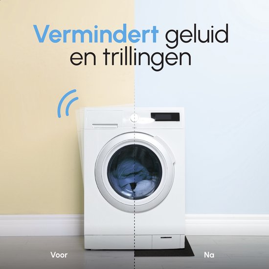 Bodo® 2 x tapis anti-vibrations pour lave-linge et sèche-linge - 60x60x0,8cm
