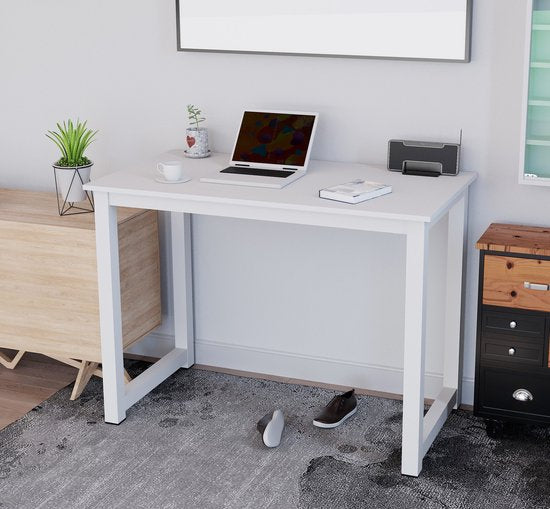 Table de bureau - table de cuisine - largeur 110 cm - blanc