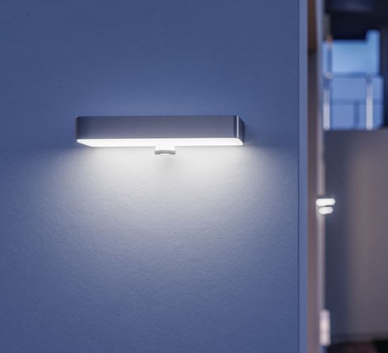 Lampe d'extérieur solaire Steinel avec détecteur de mouvement XSolar SOL-O S - Applique murale LED à énergie solaire - Anthracite