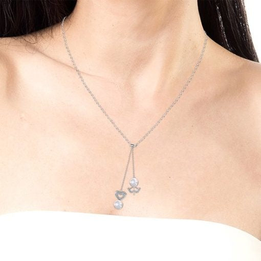 Collier Elegance avec pendentif - Yolora - Argent