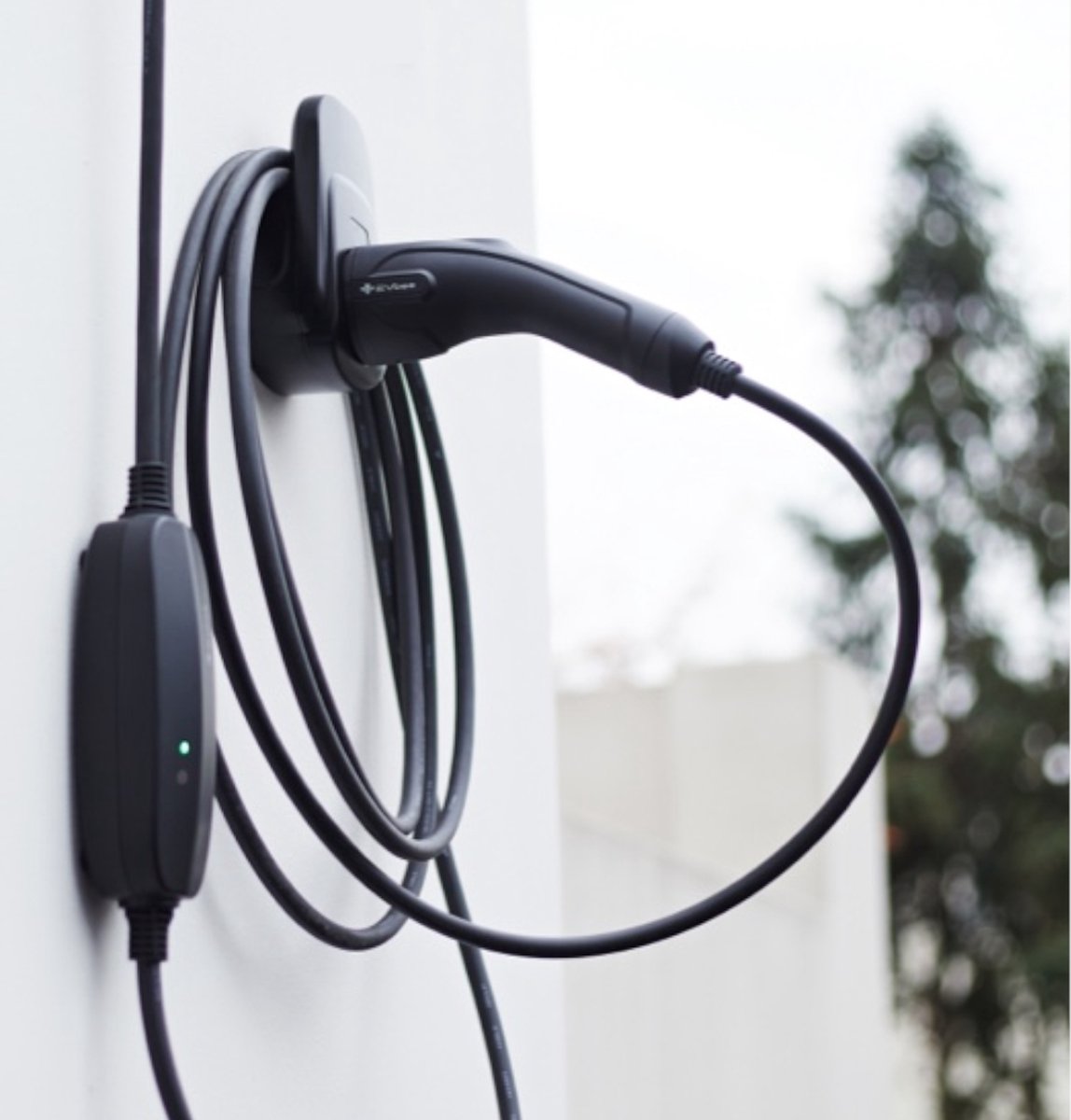 Chargeur domestique Evbee FlexCharger Wallbox - Fonctionne avec une application - 3,7 KW - Noir