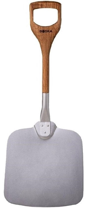 Boska Serveur à pizza Barbecue - Poignée courte - Stable - Aluminium - Chêne - Accessoires barbecue