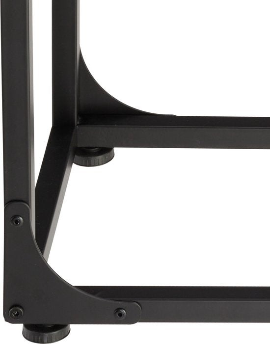 tectake® - Table d'appoint Erie - industrielle - brun foncé - 40x30x63 cm - 404455