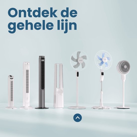 Auronic Ventilateur sur trépied - Ventilateur sur pied - Refroidisseur d'air - Ventilateur de sol et de table - 3 en 1 - 12 vitesses - Ventilateur silencieux - Ventilateur - Avec télécommande - Blanc