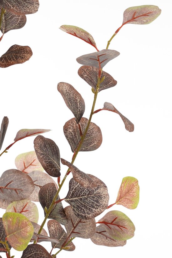 Mica Decorations : plante artificielle d'eucalyptus en pot - H 150 x Ø 30 cm - bronze