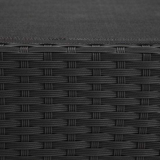 Chaise longue en osier Moana noir