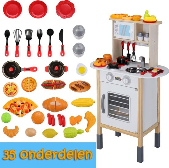 Spielwerk Play Kitchen Happy Kitchen - 35 pièces - Réaliste