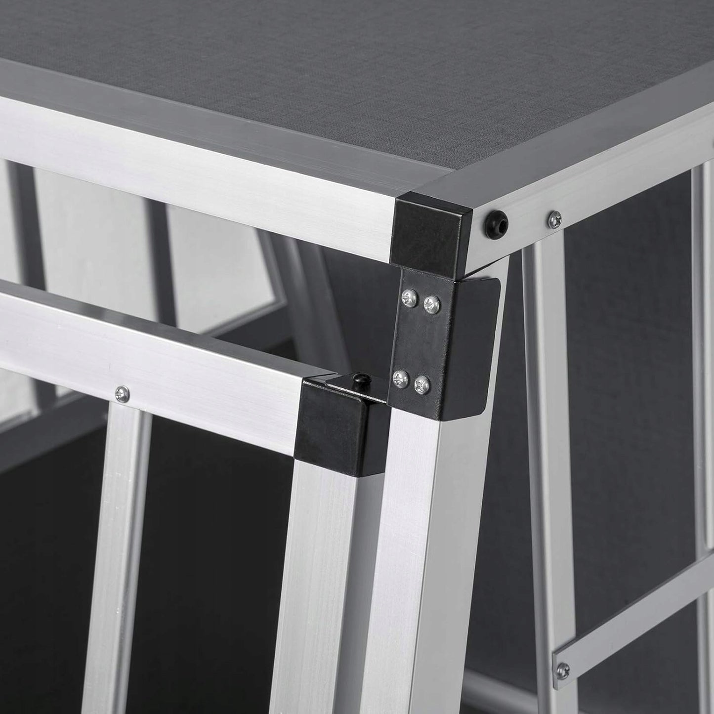 Cage de transport pour chien Eugad en aluminium XL - Argent - 85 x 65 x 71 cm