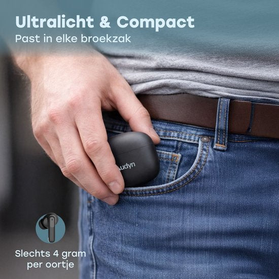 Écouteurs sans fil Audyn - Écouteurs sans fil - Réduction de bruit ANC+ENC - Bluetooth - Intra-auriculaires - Noir - FlowTune Pro