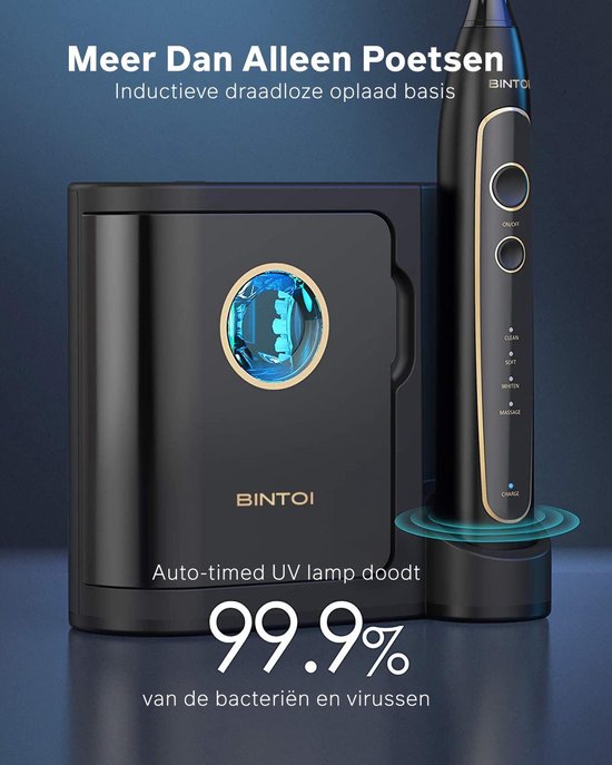 Bintoi® iSonic UV D600 - Brosse à dents électrique avec stérilisateur UV