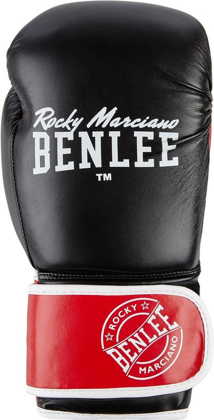 Benlee Carlos Gants de boxe en cuir artificiel Noir 10 oz