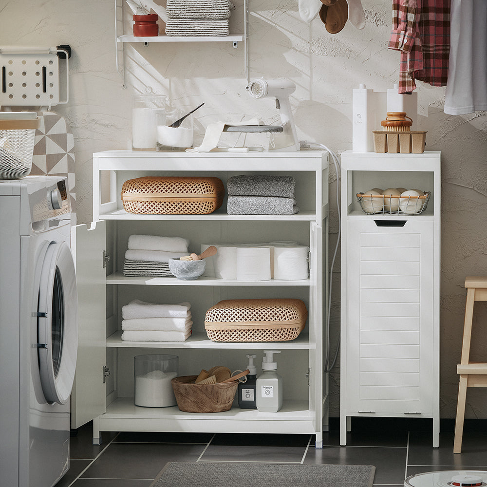 SoBuy Meuble De Salle De Bain - 100 x 42 x 20 cm - Blanc
