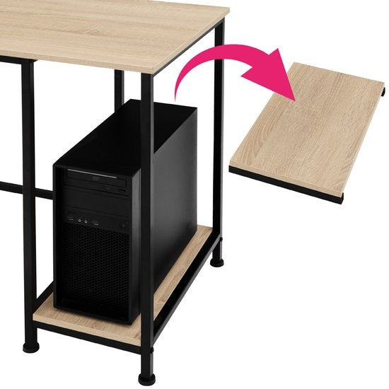 tectake - Bureau Hamilton lumière industrielle - bureau d'angle - 404232