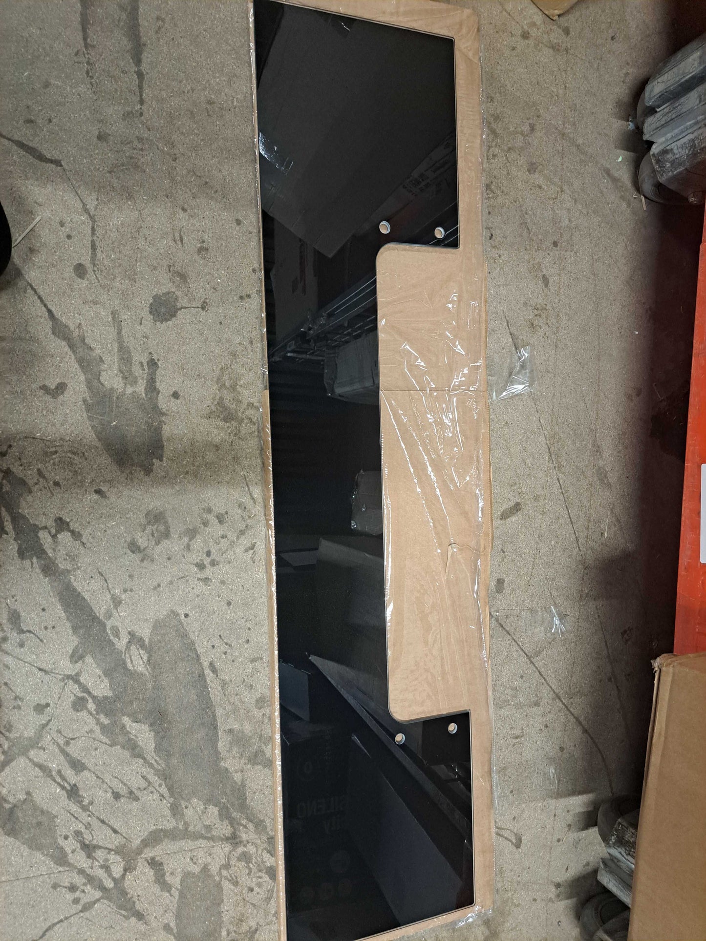 panneau de verre, fond, Ushape 89,8x20,5 cm