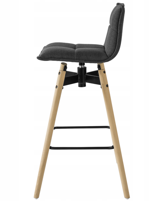 SoBuy Tabouret de bar FST45-DG - pivotant à 360 degrés - 48 x 48 x 97 cm - gris foncé