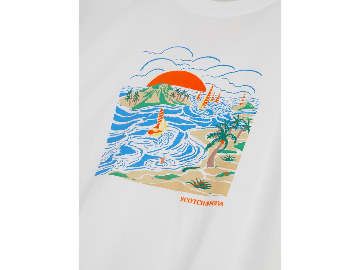 T-shirt à motif Scotch and Soda - Blanc - taille M