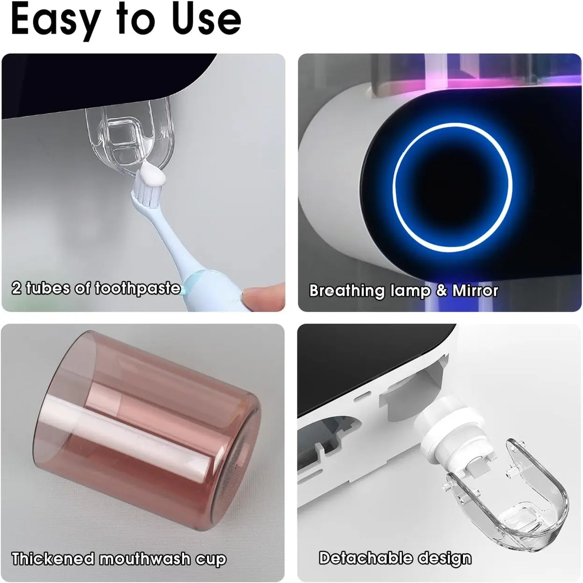 Appareil de désinfection pour brosses à dents Ihave F1102 avec support