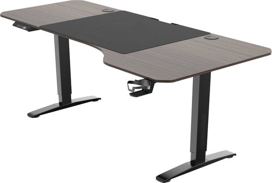 VDD Gaming - Bureau - Hauteur réglable électrique - Bureau assis-debout - Bureau de jeu - Table d'ordinateur - Bureau de jeu - Bureaux de jeu - 160 x 75 cm
