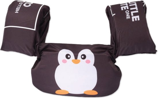 Qwali Puddle Jumper Penguin - Gilet de natation - Pour les enfants de 0-2 à 3-6 ans - Gilet de natation Enfant - Requin - Sangles de natation 15-30 kg - Gilet de flottaison - Ailes de natation - Bouchon de natation - Ceinture de natation - Essentiels de n